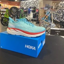Women's Hoka CLIFTON 8 AQUARELLE / EGGSHELL BLUE | Running